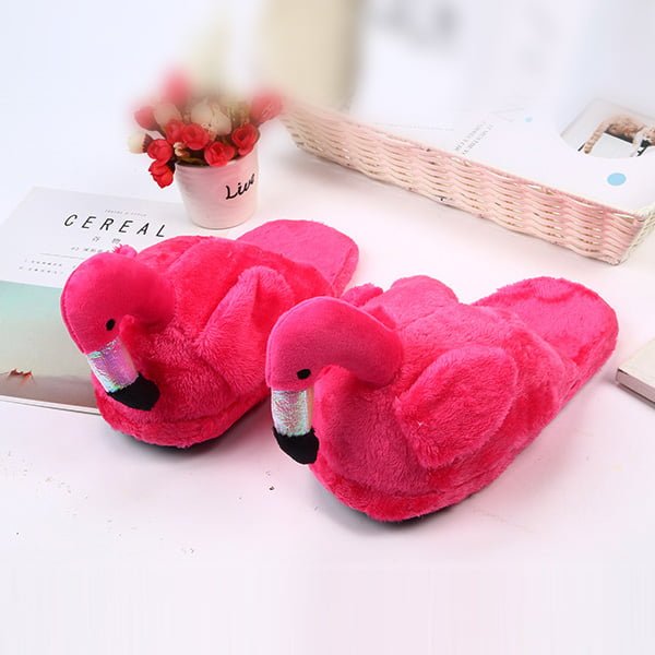 Chaussons Animaux Mignons – Pantoufles Hiver Pour Femme Et Homme – Doublure Peluche – Semelle Antidérapante – Taille 35-43